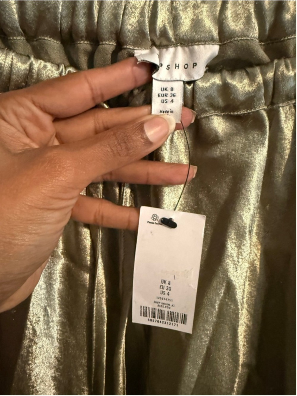 Women's Topshop Green Satin Maxi Skirt Size 4 - Picture 3 of 7
